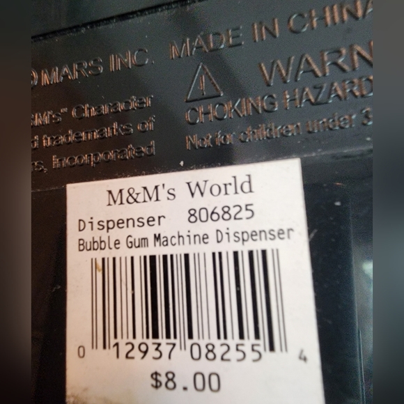 M&M'S Candy Dispenser 3 D Yellow Red Characters 8.75 in Tall - Picture 8 of 8